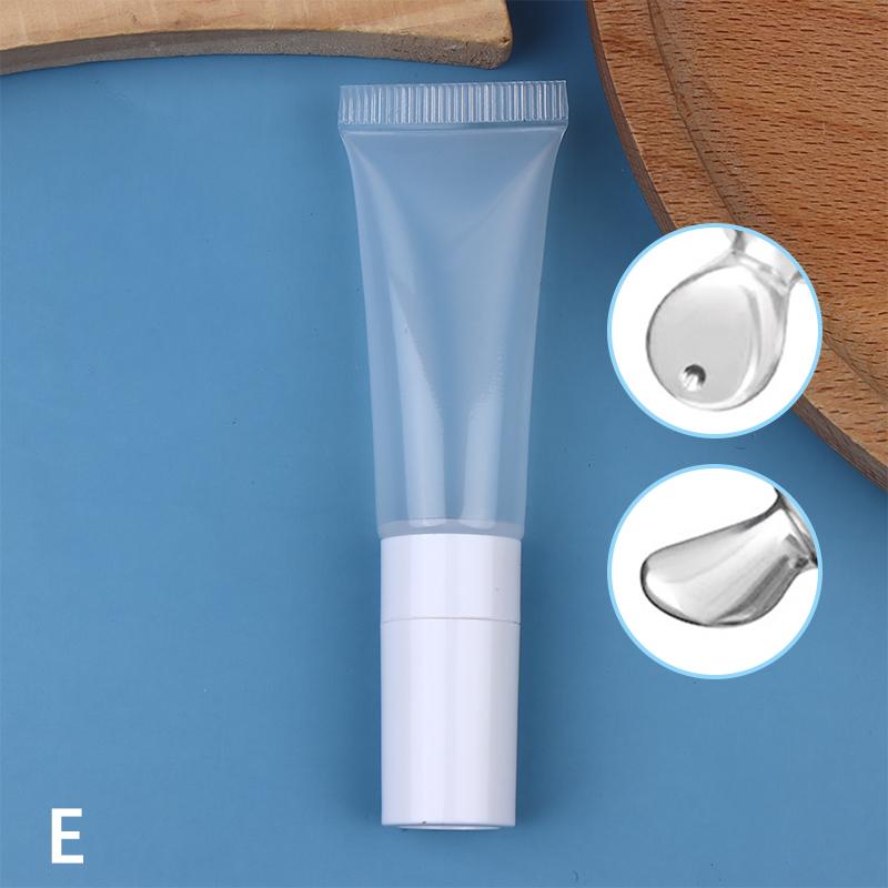 10G Průhledné měkké prázdné tuby na lesk na rty, nádobky na balzám na rty, plnitelné mini stlačovací kosmetické tuby, krém, pleťová voda, cestovní