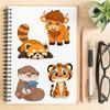 8Pcs Different Animals Theme Selfs Adhesive Vinyls Decals For Electronics Customization Waterproof Scratch Resistant