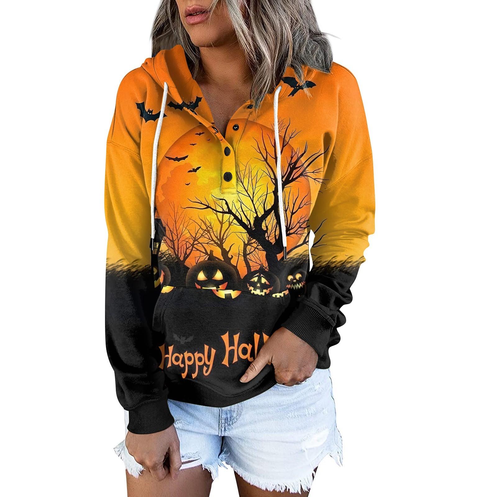 

Женские повседневные модные пуловеры с длинными рукавами и принтом, толстовки с капюшоном XL шафрановый