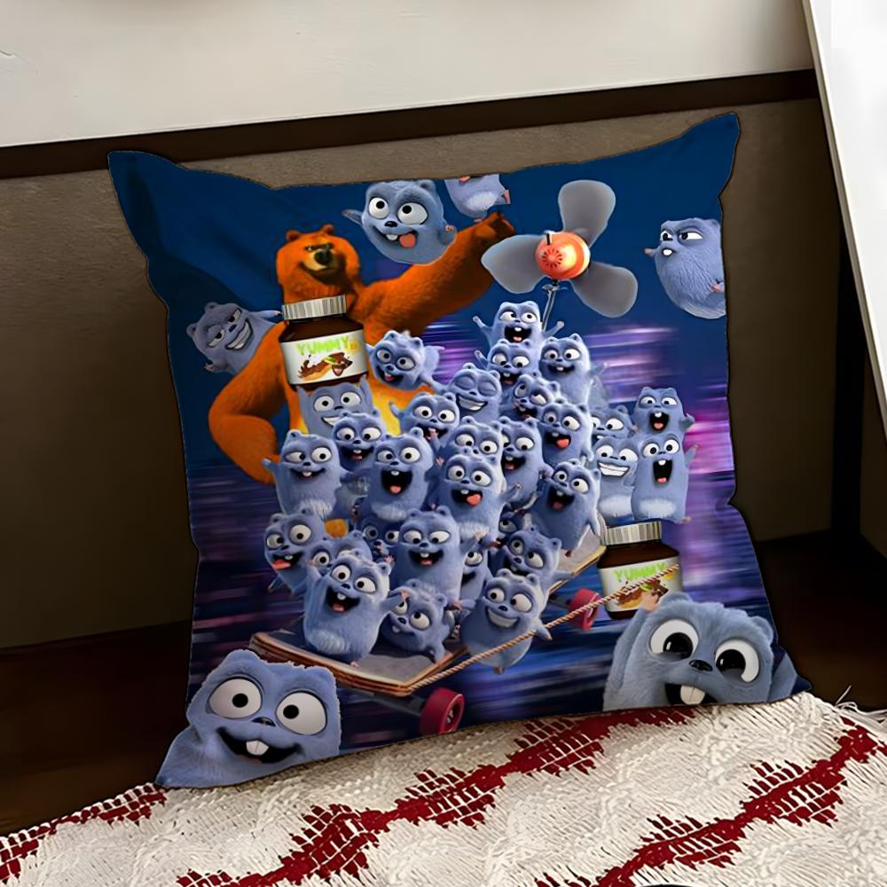 GGrizzly And LLemmings Cushion Cover Reversible Soft Durable Pillow Cover Home Car MultiScene Use for Daily Comfort