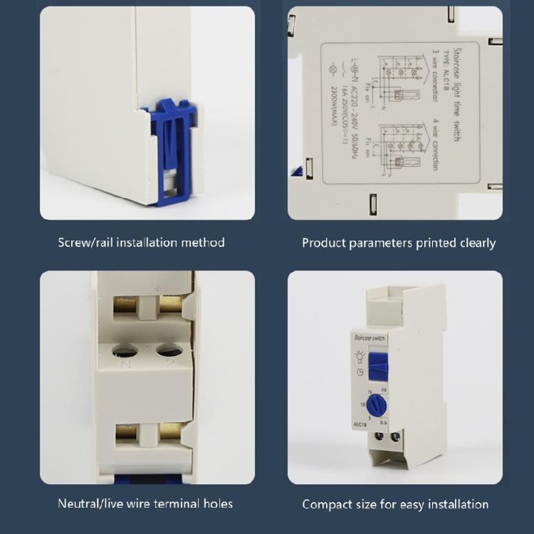 Rail Mount Lighting Timer Automation Corridors Time Control Switches Staircase Lighting Timer Switches Easy To Install