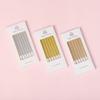 Birthday Cake Candle Pencil Straight Rod Gold Plated Baking Candle Slim Candle Baking Packaging Decoration