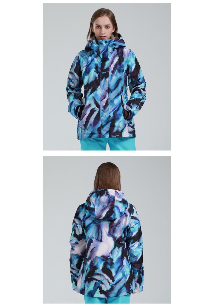 Women's Winter Ski Suit: Windproof, Waterproof, and Wear-Resistant Jacket for Single and Double Boarders.