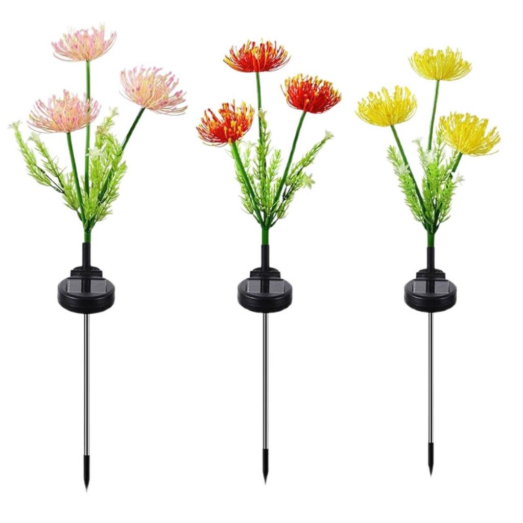 Solar Garden Light Strip with Luminous Flowers and Stems, Upgraded Solar Panel Outdoor Decorative Lanterns, High-quality Courtyard Lighting