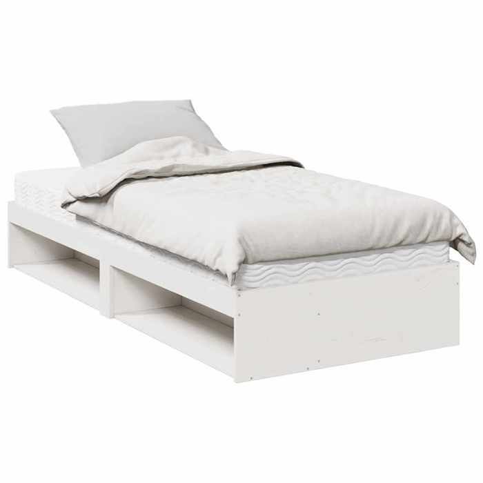 VidaXL Lit de jour avec matelas blanc 90x200 cm bois de pin massif, canapé-lit, canapé-lit de repos, lit de soirée pyjama, 3324596
