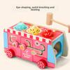 Educational Kids Wooden Toy With Ice Cream Truck Shape For Early Gift Learning