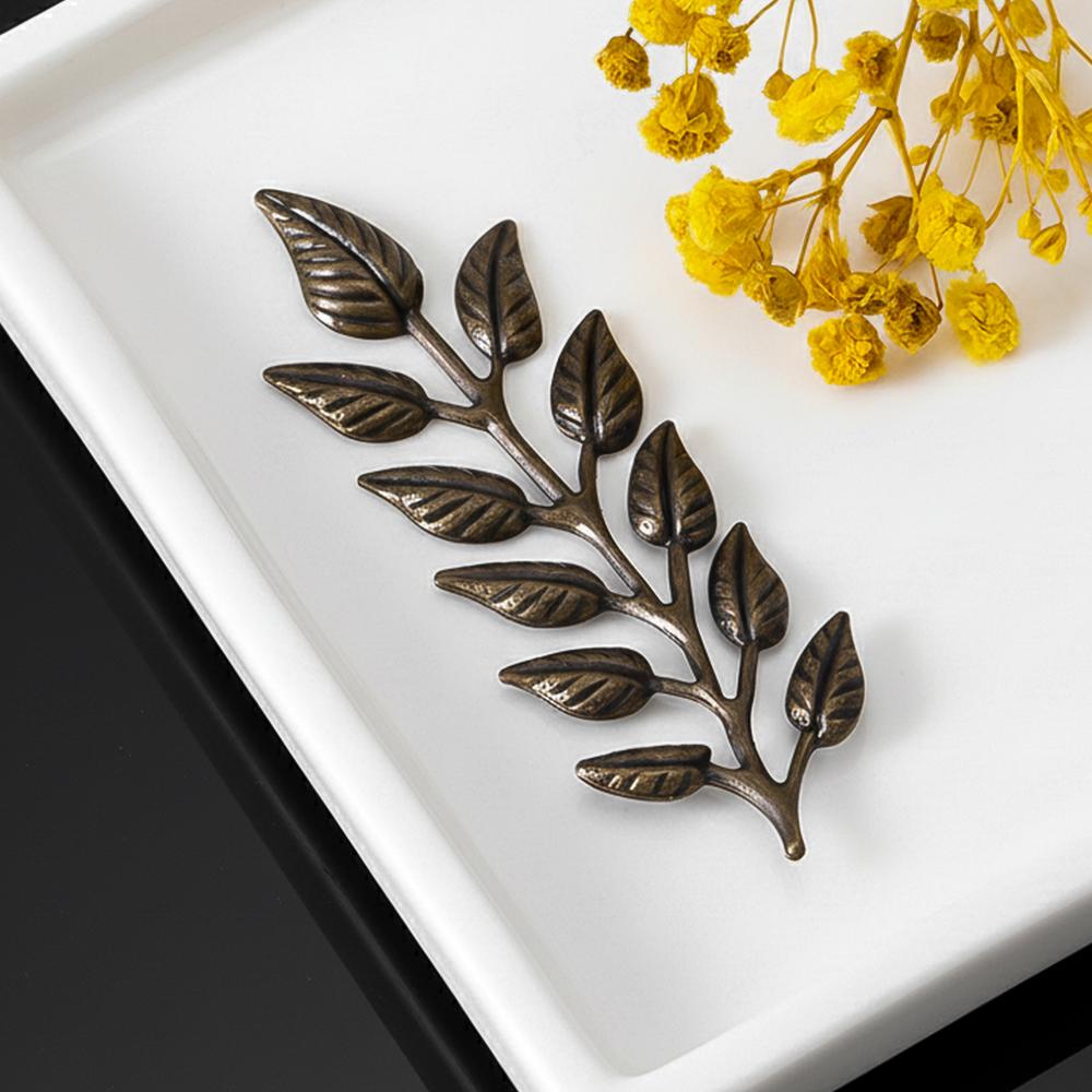 Vintage Men's Suit Brooches Parts Leaf-shaped Shirt Collar Breastpin Decoration Supplies Party Hair Jewelry Making Accessories