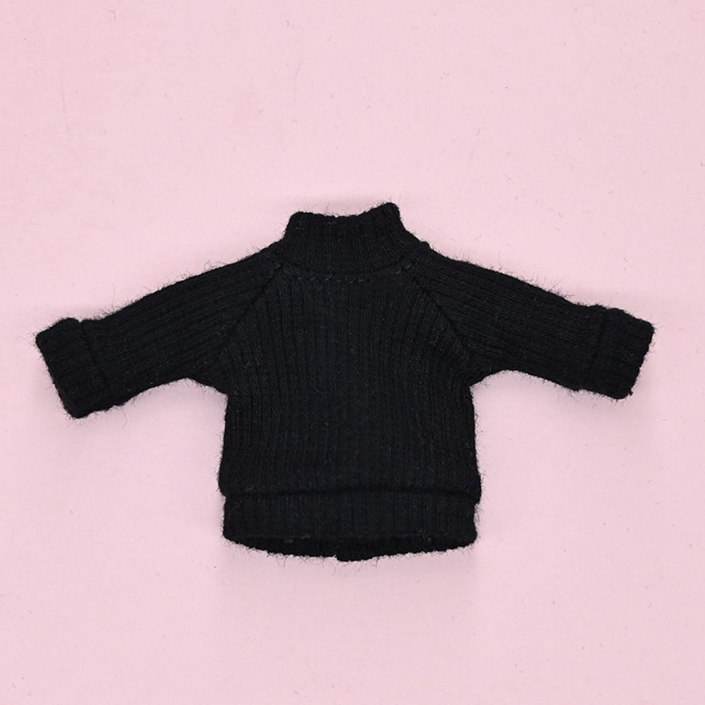 1/12 Doll Clothes Knitted High Collar Sweater For 1/11 BJD Dolls Accessories Fashion ob11 Dolls Tops Bottoming Pullover