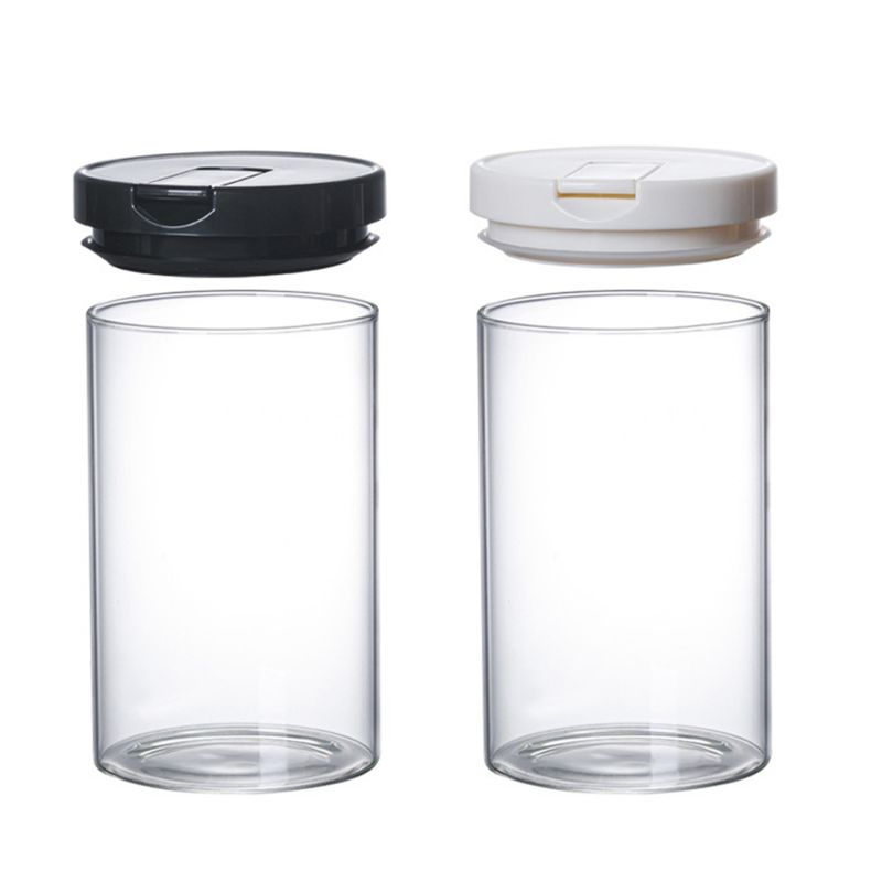 Coffee Bean Storage Can Transparent Glass Sealed Jar Home Nut Container Bottle
