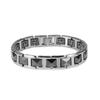 Magnetic Bracelet Benefits Black Ceramic 20cm Hematite Health Energy Bracelet for Men Chain Link Luxury Stainless Steel Bracelet