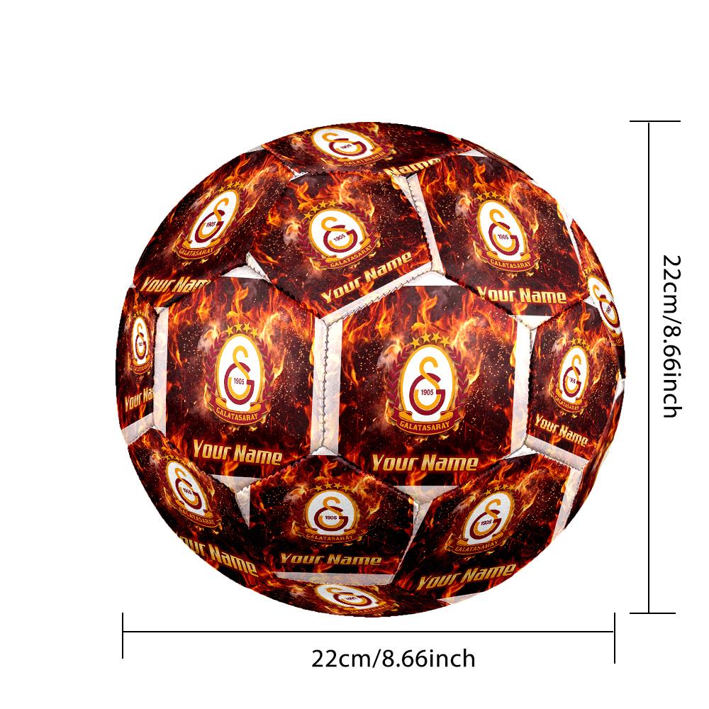 Personalized Size 5 Football Galatasaray FC Pattern Outdoor Game Sports Ball Gift