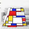 Mondrian Blankets Breathable Flannel Sofa Throw Blanket for Couch Bedding Office Throws Bedspread Quilt
