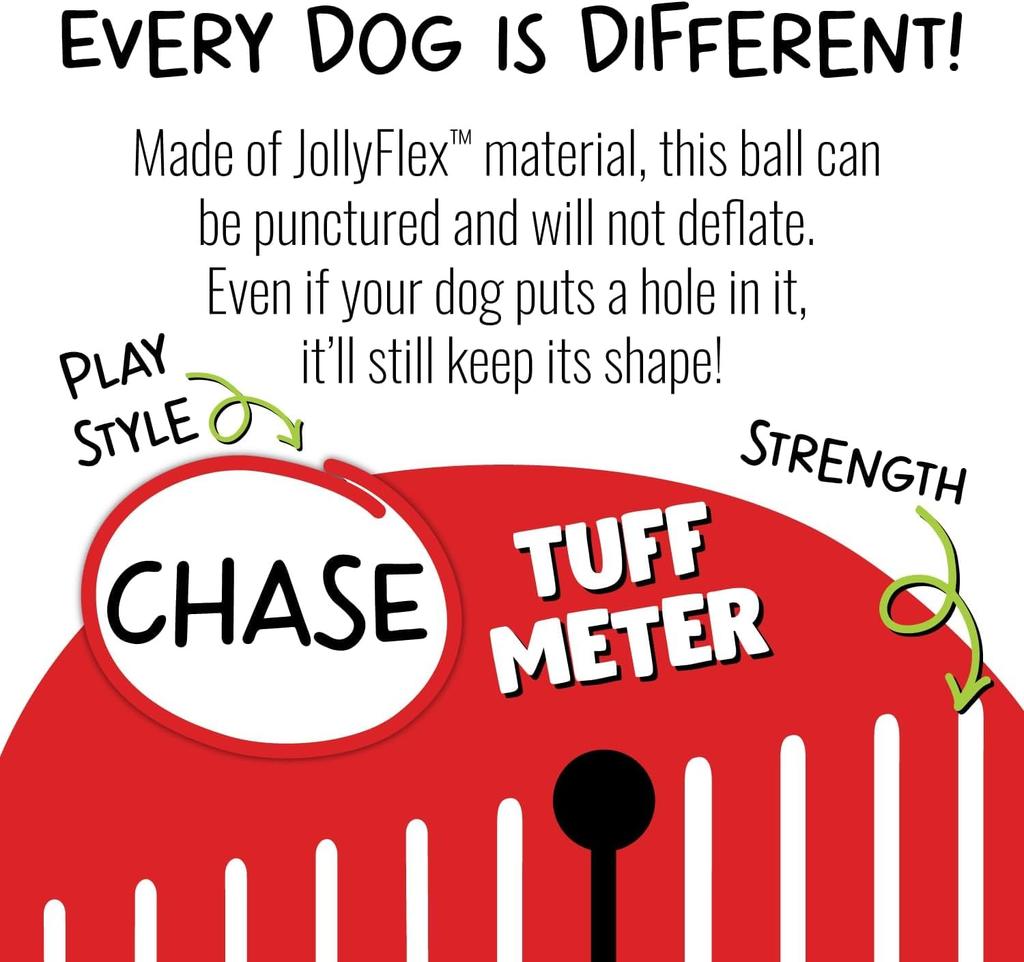 Jolly Pets Hundespielzeug, Fußball, Hundespielzeug für Haustiere, 12,7 cm (Lustige Haustiere) (6 (15,2 cm)) (Grüner Apfel)