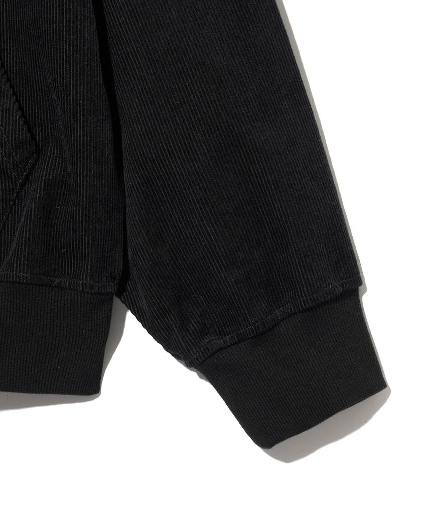 Brownbreath Everyday Corduroy Hood Zip Up - Black