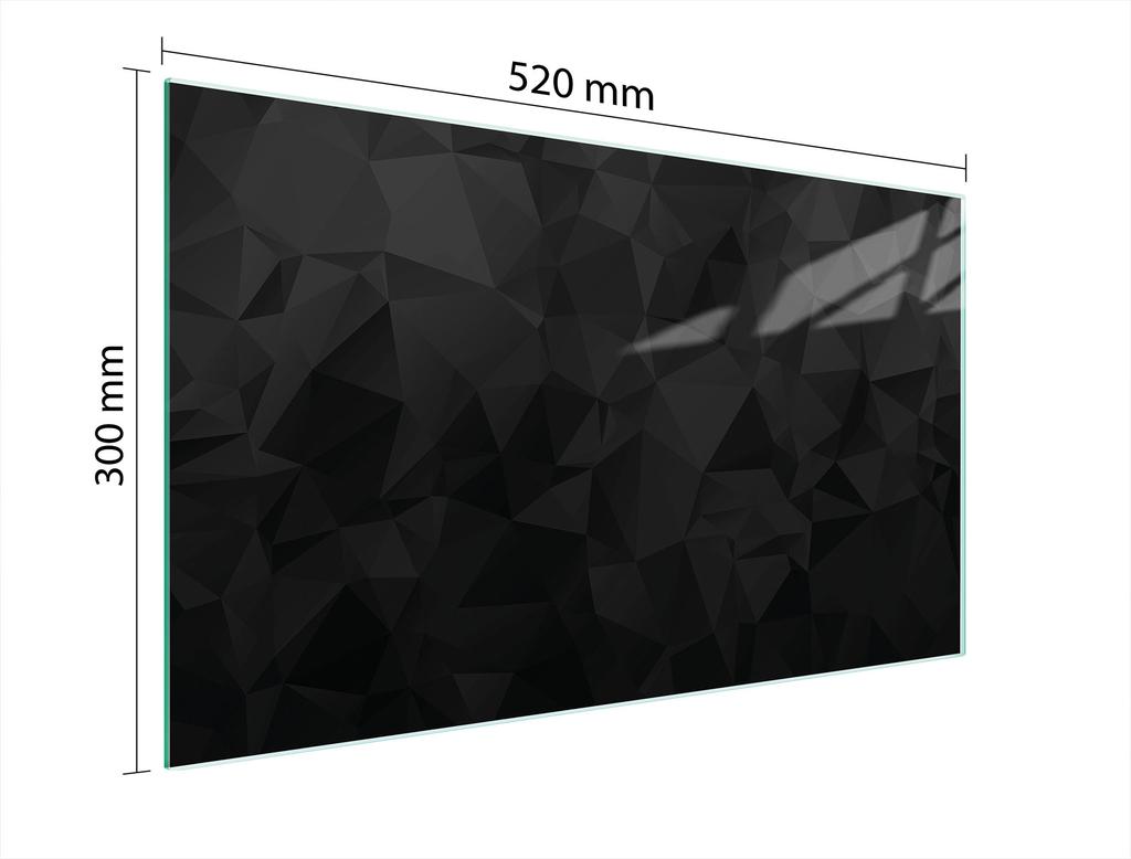 TAGLIERE IN VETRO 52x30 NERO