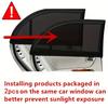 2pcs/4pcs Sunscreen Ventilation Car Windows Mosquito Nets Car Screens Mosquito Screens Sun Blinds Sunshades/cloth UV Heat Protection Cool Cooling