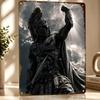 Triumphant Spartan Warrior Statue Metal Poster Perfect Gift for Fans Lovers Customized Wall Art Metal Sign for Room Decor Home