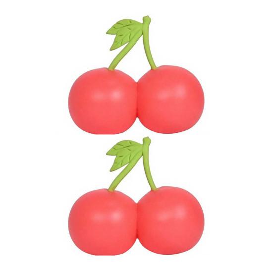 1/2Pcs Simulation Cherry Squeeze Toy Stretchy Slow Rebound Cherry Fidget Toy Portable Simulated Fruit Sensory Toy