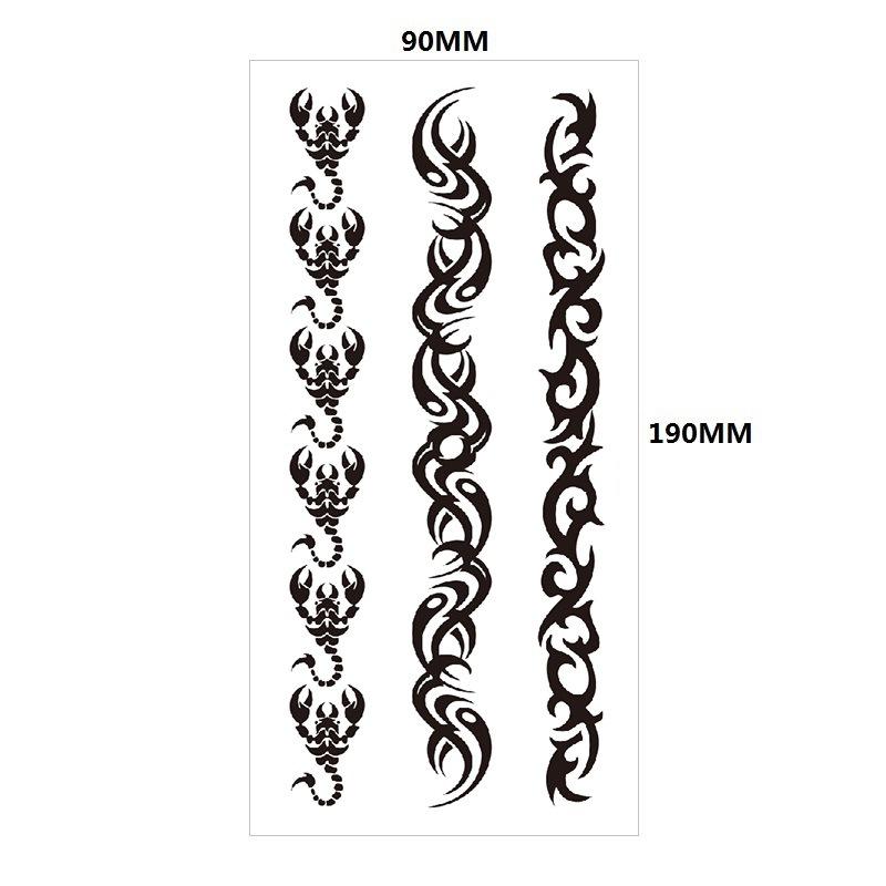 English Tattoo Sticker Feather Red Lip Totem Arm Circle Set Simulation Waterproof Tattoo Sticker