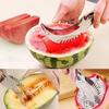 1pcs Stainless Steel Watermelon Knife with Anti Slip Plastic Packaging Handle, Fruit Tool, Pineapple Kitchen Utensils