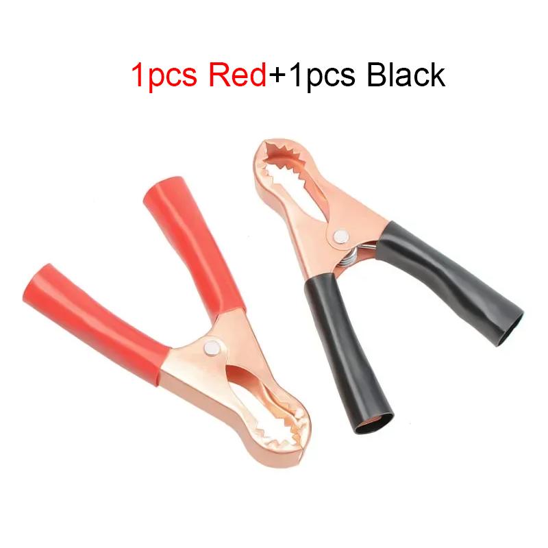 50A 80mm Alligator Clips Insulated Red Black Boot Crocodile Clamp for Truck Car Caravan Van Battery Charger Electric Test Lead