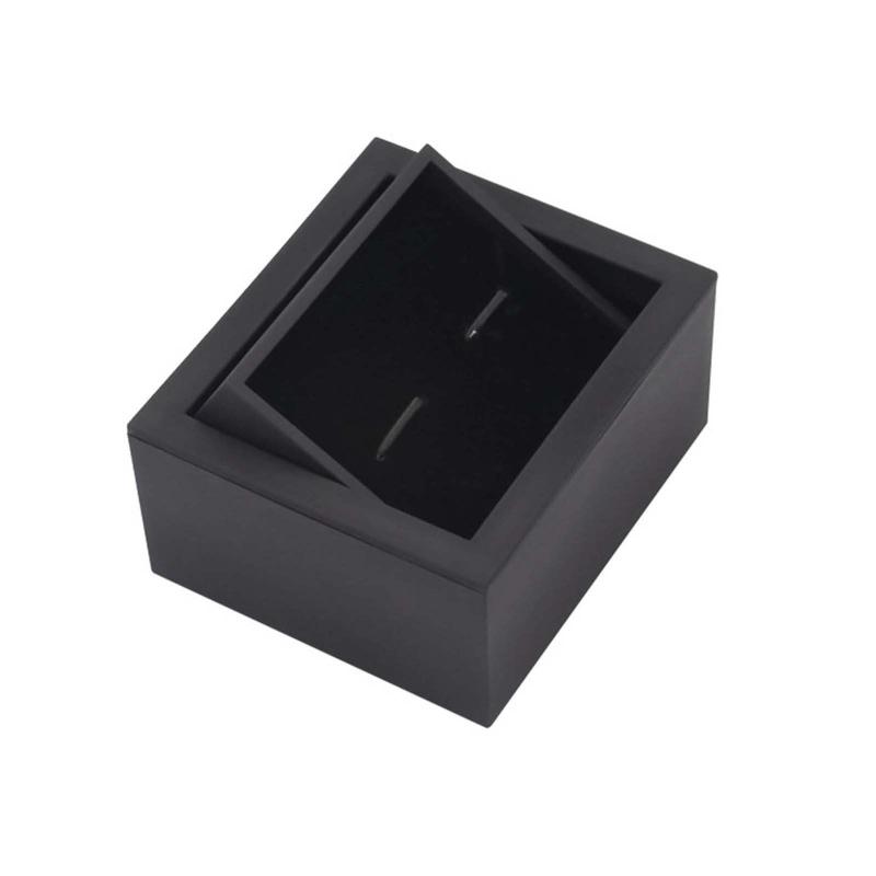 Plastic Jewelry Display for Case Black Flip Cover Rotating Cufflinks Box Packaging Gift Box Jewelry Organizer Easy To Ca