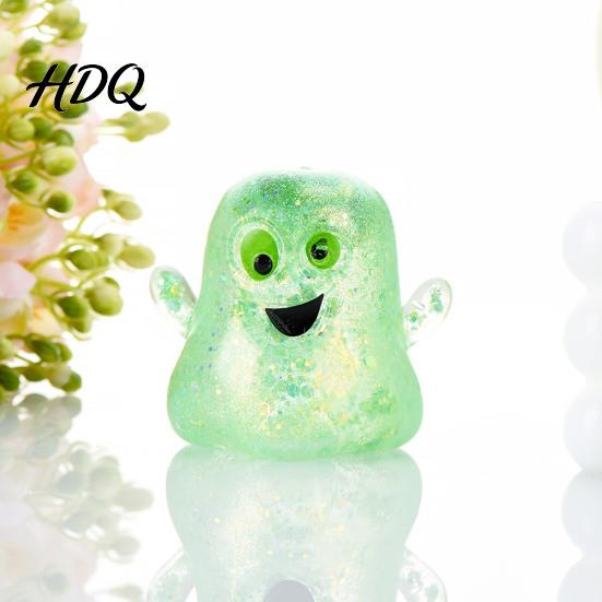Ghost Fidget Toys 1/5Pcs Mini Halloween Squeeze Toy, Glitter Stress Relief Kids Adults Sensory Ball Party Favors for