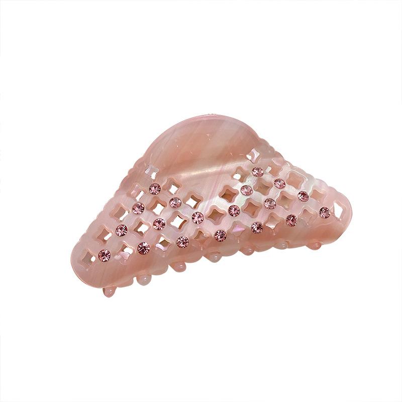 Chic Trendy And Oversized Rhinestone Hair Claw Clip In Soft Pastel Colors For Women