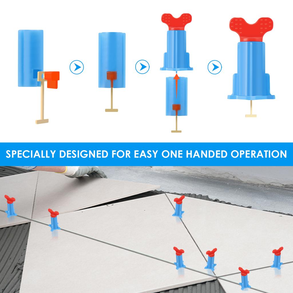20/40Pcs Floor Tile Leveling System For Wall Floor Tile Adjustment Internal Screw Leveler Tile Tools With T-Pin For Installation