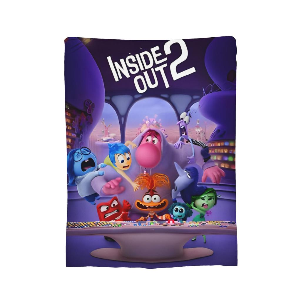 Inside Out Wool Blanket Cartoon Action Comedy Funny Throw Blankets for  Sofa Bedding Lounge 125*100cm Rug Piece,