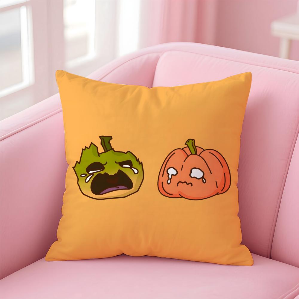 Halloween Funy Abstract Art Cushion Cover Linen Pillowcase Cover Soft Decor for Sofa Home Room