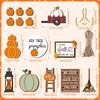 Set of 15 Fall Tiered Tray Decors Autumn Wood Sign Rustics Farmhouse Decors Table Centerpieces for Home Decorations