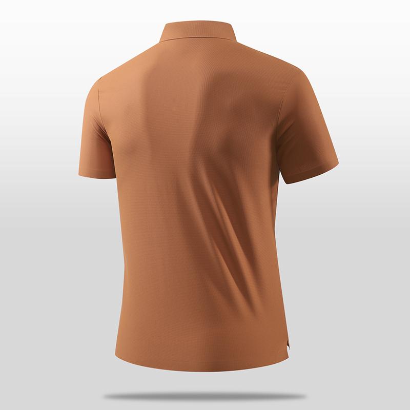 Solid Color Short Sleeved Polo Shirt Short Sleeved T-shirt for Men, Simple Business Casual Men, Lapel T-shirt
