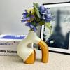 Abstract Vase Decorative Hollow Sculptural Flower Holder for Art Lovers, Living Proponents,