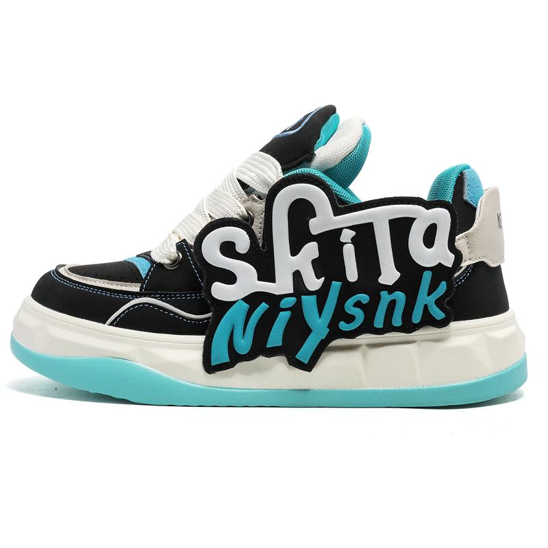 Sneakers Men for Women Trend Casual Gray Black Board Shoes Athletic Chunky Platform Couple Style Flat Shoes 2024 New Versatile