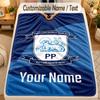 Flannel BlanketPreston North End Custom Name Text Personalized Soft Warm Throw Blanket Home Decor Gift