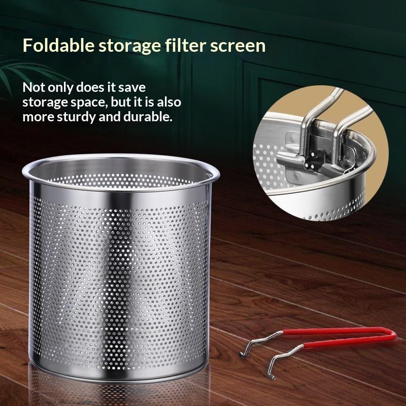 Stainless Steel Deep Fryer With Frying Basket Multifunctional Small Kitchen Pot For Frying Chicken And Other Cooking Tools