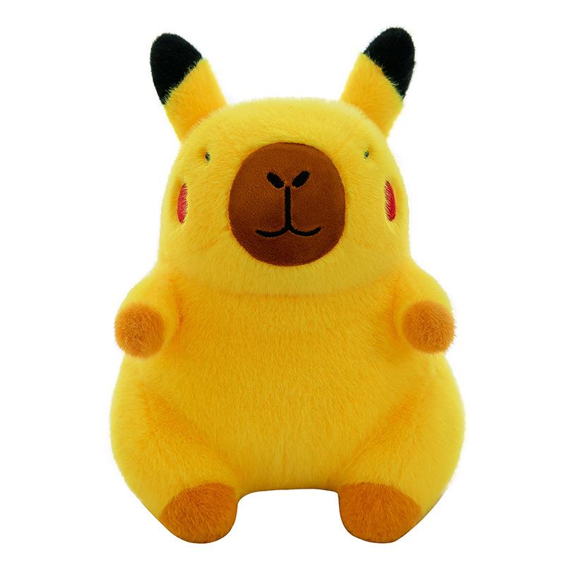Capybara Plush Pikachu Toy Cute Cartoon Throw Pillow Cushion Doll Gift