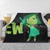 Inside Out 2 Disgust Emotion Character EW Knitted Blankets Flannel Cartoon Super Soft Throw Blanket Home Couch Plush Thin Quilt