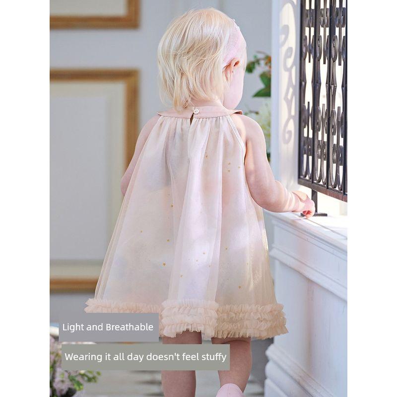 David Bella Kidsren's Dress Girls Summer Dress New Sleeveless Skirt Baby Girl Mesh Princess Dress Kidsren's Clothing