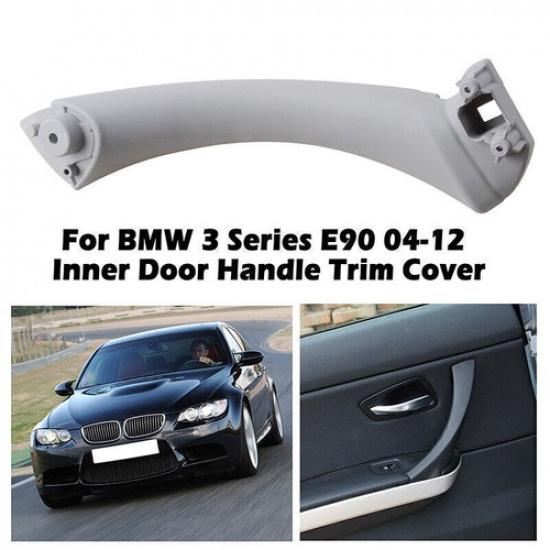 Right Rear Inner Outer Door Panel Handle Pull Trim Cover Gray Fits BMW E90 328i