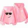 boy Girls Hoodie zipper cardigan tops Suitable age 3-12 Children's Sweatshirt coat Autumn Zipper style black leisure Clothing