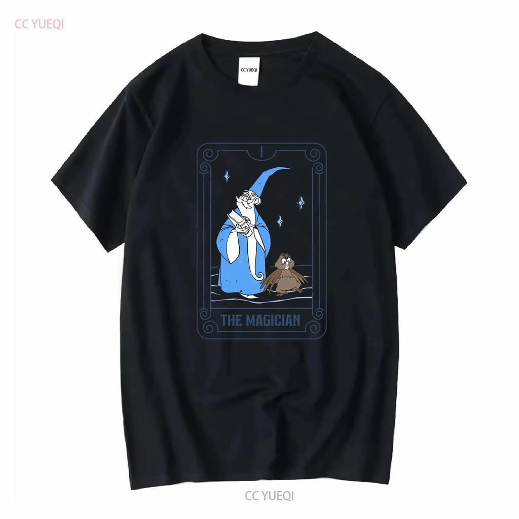 Merlin And Archimedes The Magician Tarot Card T Shirt Sword In Stone Magic Kingdom 2024 Trip Vintage Washed
