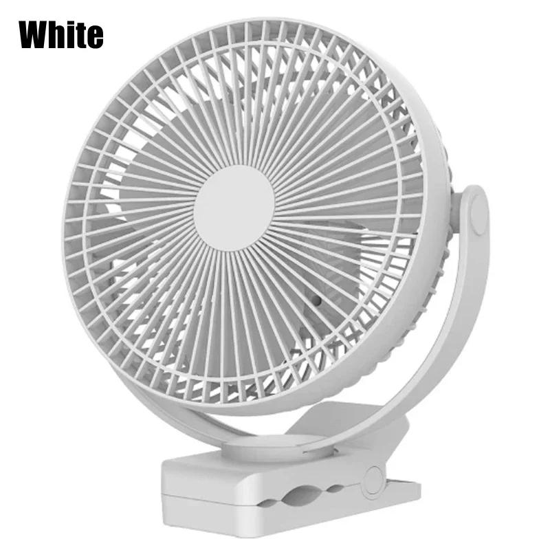 10000mAh 8-Inch Rechargeable USB Desktop Fan Portable Clip on Fan 4 Speeds Low Noise Air Circulating USB Fan For Home Office