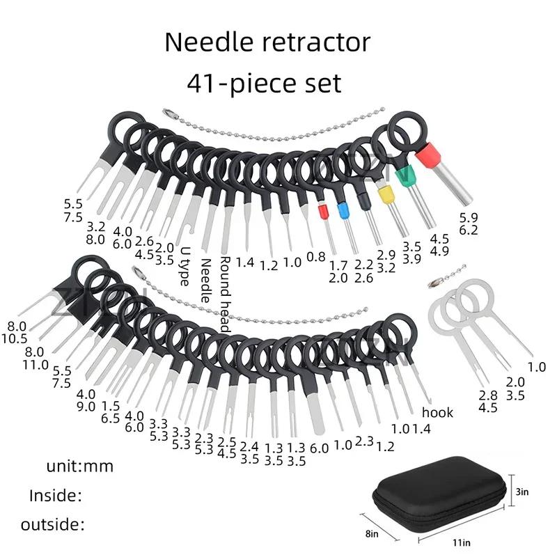 11-59pcs Car Terminal Removal Kit Box Wire Plug Connector Extractor Puller Release Pin Extractor Set Terminal Plug Repair Tools