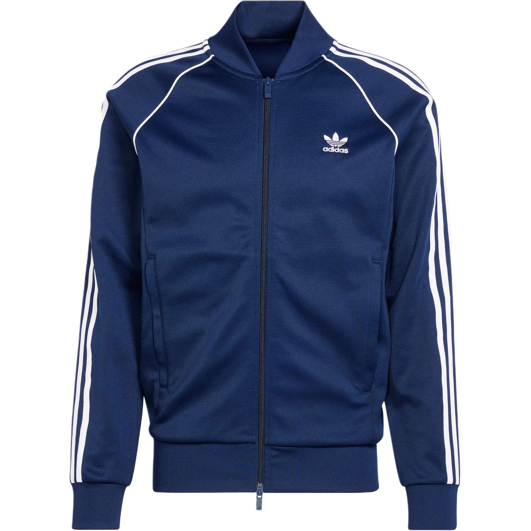 Adidas Originals Adicolor Classics SST Three Stripes Zip Logo Long Sleeve Jacket Men jackets Blue IR9866 XL