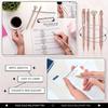 8pcs Rose Golden Ballpoint Pen Set - Stylish Metal Pens with Crystal Accents - Perfect for Students, Office, Gifts, Luxury Pen