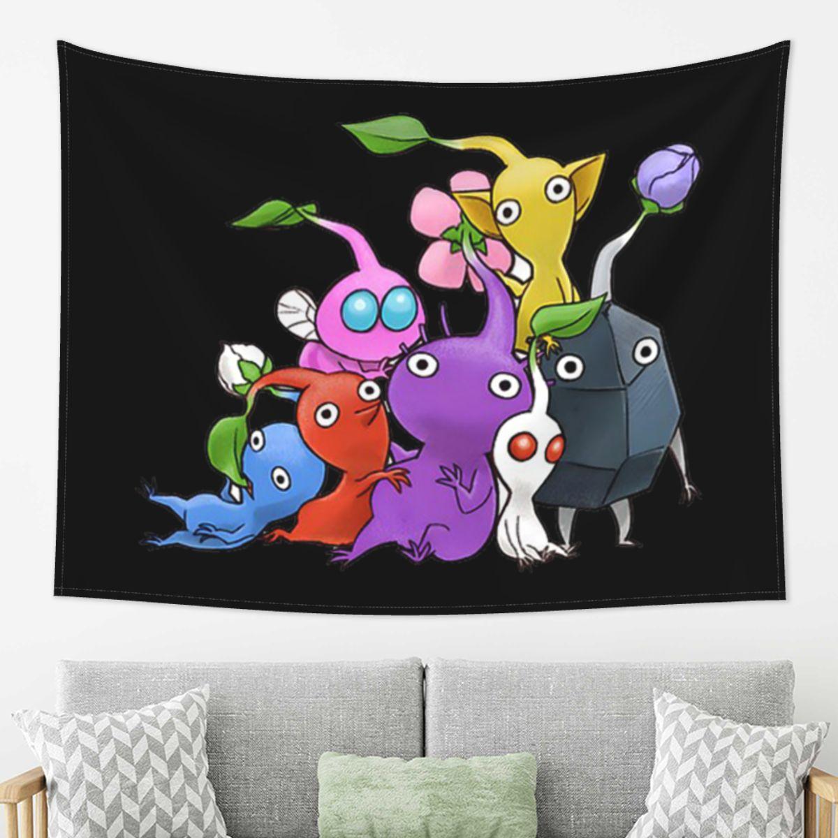 

170 Pikmin Ideas Game Art Tapestry Decoration Art Aesthetic Tapestries for Living Room Bedroom Home Wall Cloth Wall Hanging 74x94cm(29x37in)