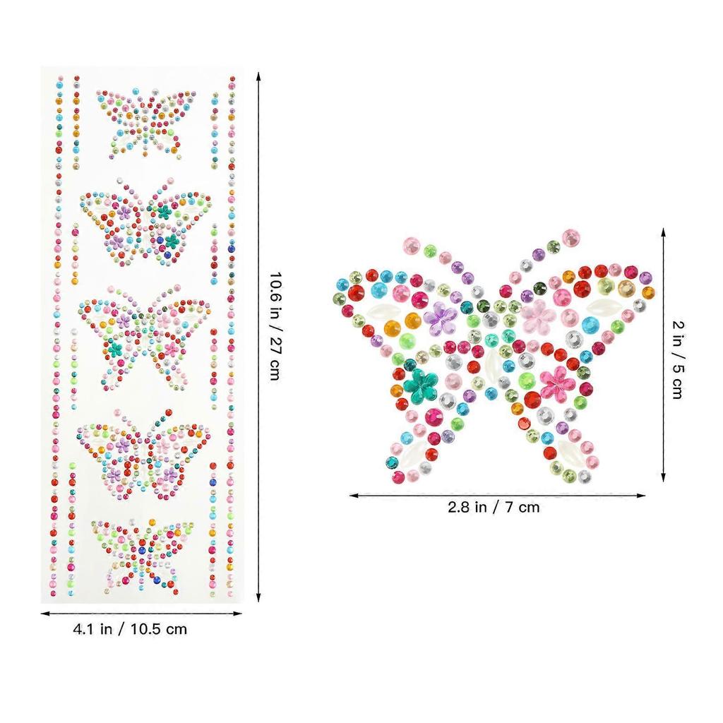 Diamond Stickers Acrylic Butterflies Stickers for Decoration 24Sets