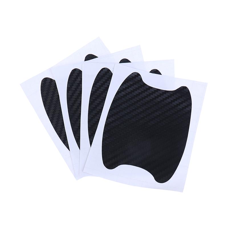 

4 шт./компл. наклейка на дверь автомобиля из углеродного волокна, устойчивая к царапинам, защитная пленка чёрный